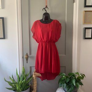 Buttans High Low Dress Red